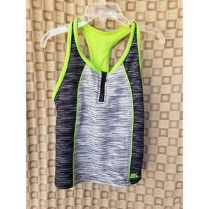 Girls Swimwear Green Black Tankini Swimsuit Top size 8 NWOT Clearance